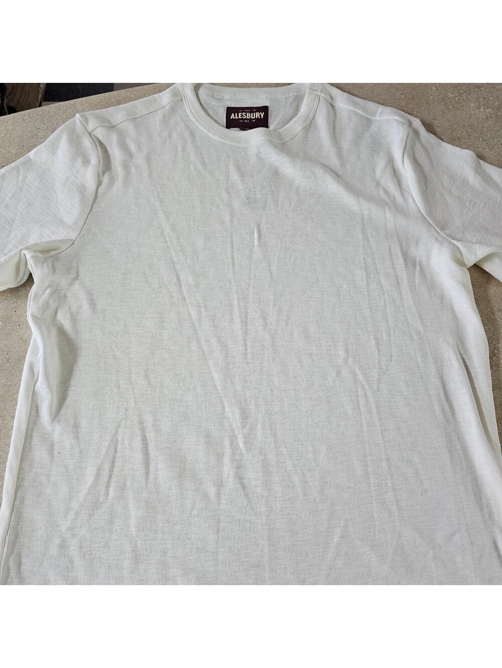 Alesbury White Crew Neck T-Shirt Large NEW